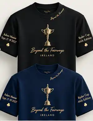 Beyond the Fairways Signature black and navy T-shirt approved design